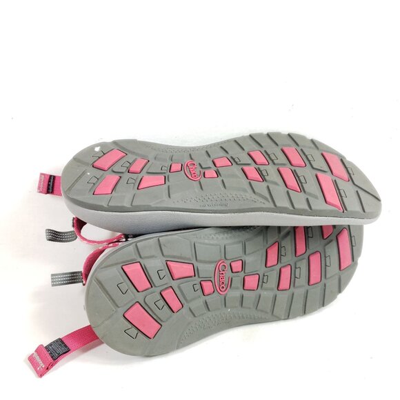 Chaco Womens Size 6 Adjustable Strap Outdoor Sandals Gray & Pink - Picture 8 of 9